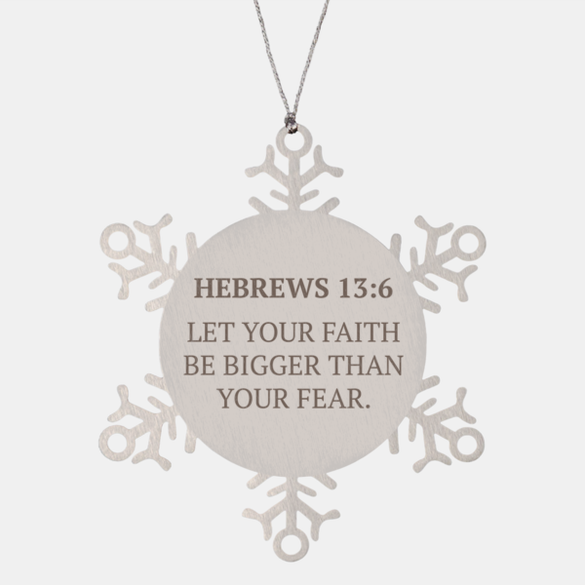 Christian Ornaments For Christmas Tree, Let Your Faith Be Bigger Than Your Fear, Religious Christmas Decorations, Scripture Ornaments Gifts, Bible Verse Ornament