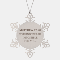 Load image into Gallery viewer, Christian Ornaments For Christmas Tree, Nothing Will Be Impossible For You, Religious Christmas Decorations, Scripture Ornaments Gifts, Bible Verse Ornament
