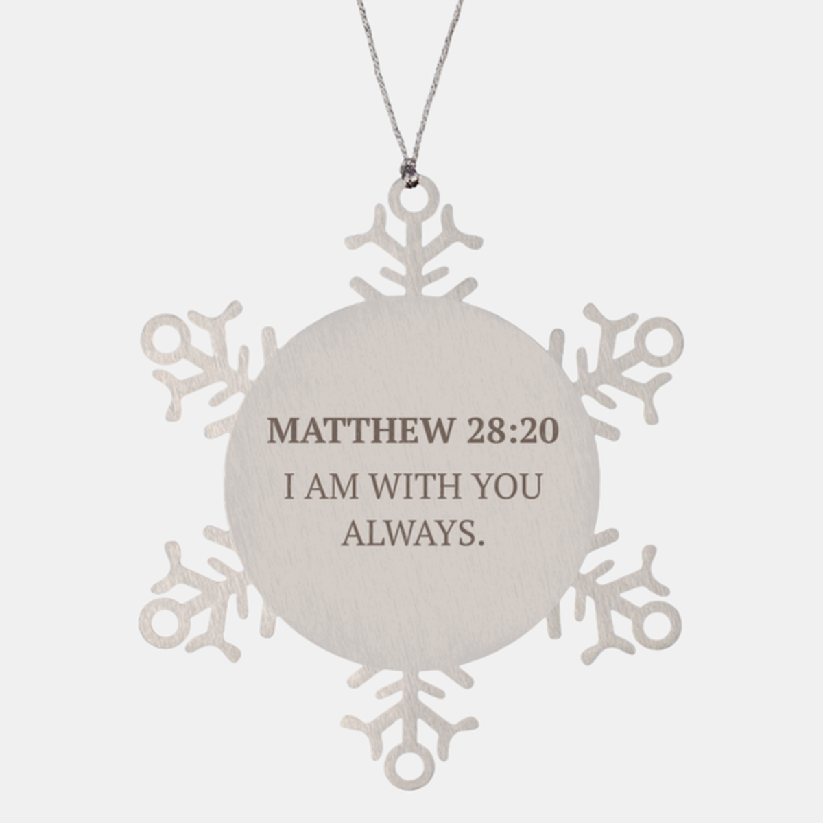 Christian Ornaments For Christmas Tree, I Am With You Always, Religious Christmas Decorations, Scripture Ornaments Gifts, Bible Verse Ornament