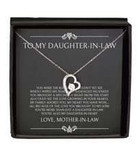 Load image into Gallery viewer, Birthday Card For Daughter in law, Solitaire Crystal Necklace, To My Daughter in law Necklace from Mother in law, Future Daughter in Law Wedding Gifts
