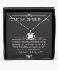 Load image into Gallery viewer, Birthday Card For Daughter in law, Double Crystal Circle Necklace, To My Daughter in law Necklace from Mother in law, Future Daughter in Law Wedding Gifts
