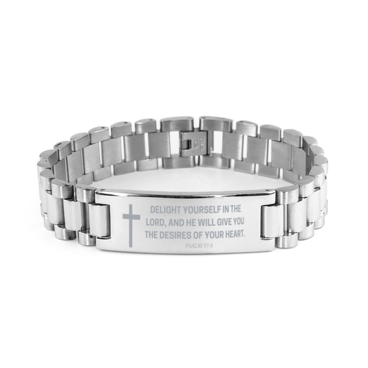 Baptism Gifts For Teenage Boys Girls, Christian Bible Verse Ladder Stainless Steel Bracelet, Delight yourself in the Lord, Catholic Confirmation Gifts for Son, Godson, Grandson, Nephew