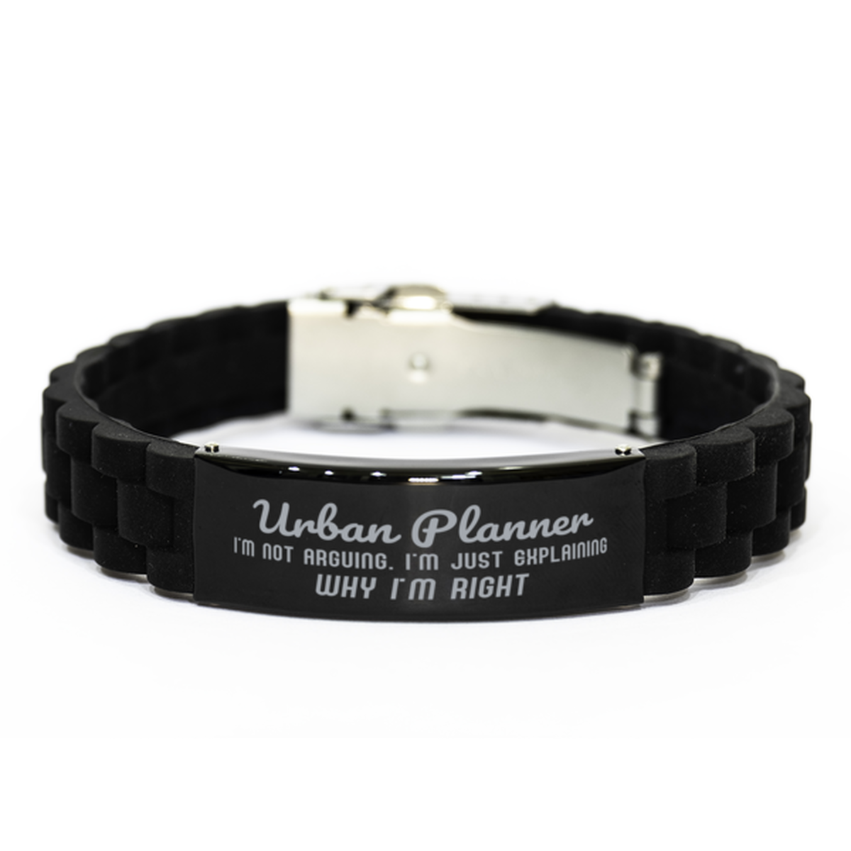 Urban Planner I'm not Arguing. I'm Just Explaining Why I'm RIGHT Black Glidelock Clasp Bracelet, Funny Saying Quote Urban Planner Gifts For Urban Planner Graduation Birthday Christmas Gifts for Men Women Coworker