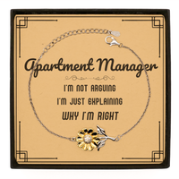 Load image into Gallery viewer, Apartment Manager Sunflower Bracelet - I&#39;m Not Arguing Design | Graduation Gift
