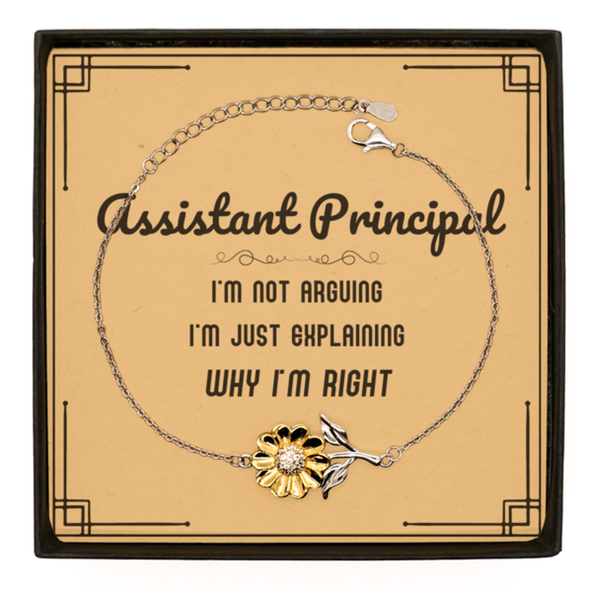 Assistant Principal Sunflower Bracelet - I'm Just Explaining | Graduation Gift