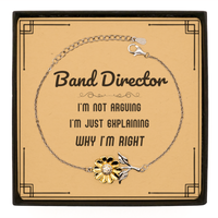 Load image into Gallery viewer, Band Director Sunflower Bracelet - I&#39;m Not Arguing | Graduation Gift
