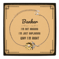 Load image into Gallery viewer, Banker Sunflower Bracelet - I&#39;m Not Arguing, Just Explaining | Graduation Gift

