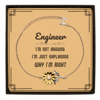 Load image into Gallery viewer, Engineer Sunflower Bracelet - I&#39;m Not Arguing, Just Explaining | Graduation &amp; Birthday Gift
