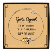 Load image into Gallery viewer, Gate Agent Sunflower Bracelet - I&#39;m Not Arguing, Just Explaining | Graduation Gift
