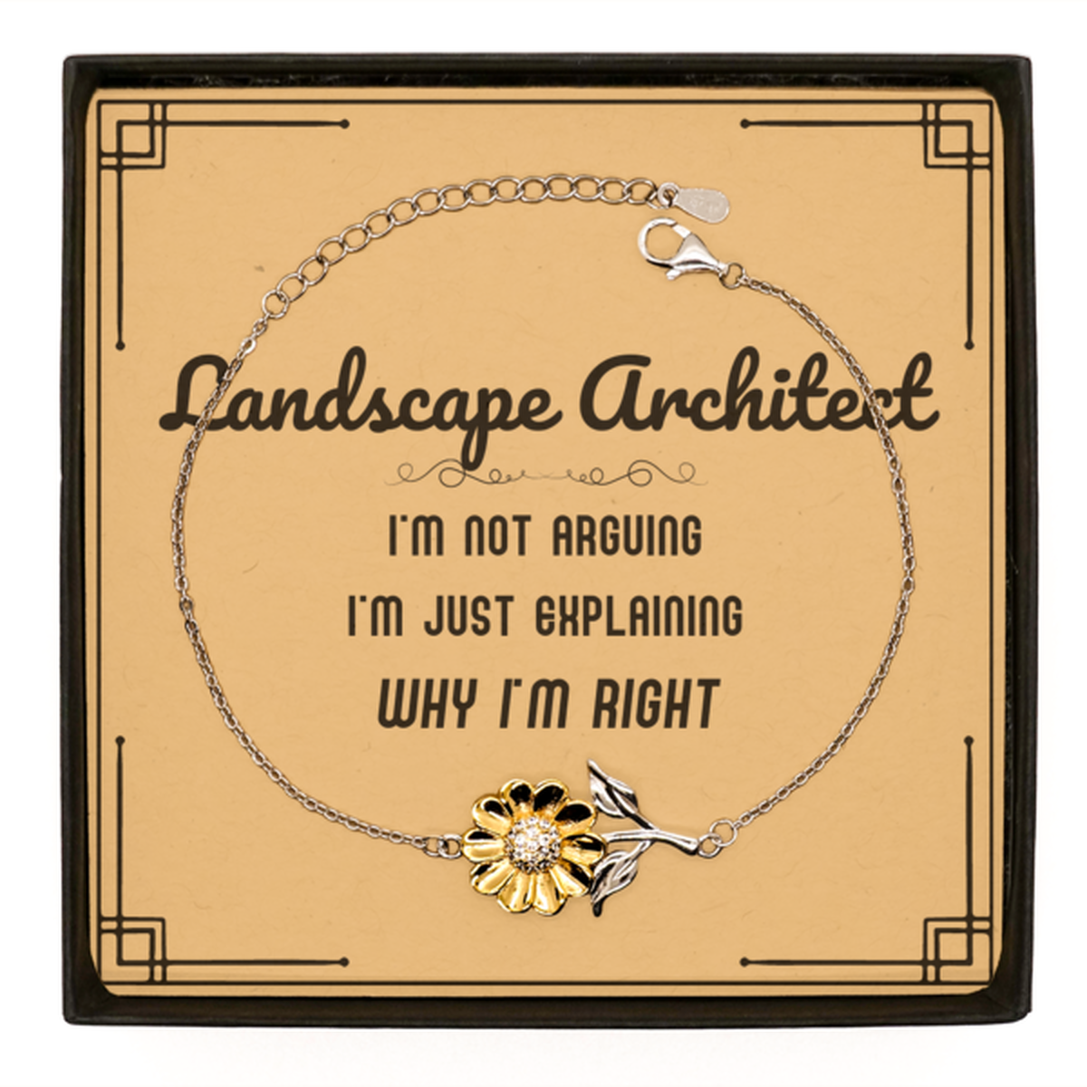 Landscape Architect Sunflower Bracelet - I'm Just Explaining | Graduation Gift