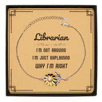 Load image into Gallery viewer, Librarian Sunflower Bracelet - I&#39;m Just Explaining Why I&#39;m RIGHT | Graduation Gift
