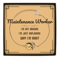 Load image into Gallery viewer, Maintenance Worker Sunflower Bracelet - I&#39;m Not Arguing, Just Explaining | Funny Gift
