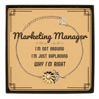 Load image into Gallery viewer, Marketing Manager Sunflower Bracelet - I&#39;m Not Arguing, Just Explaining | Graduation Gift
