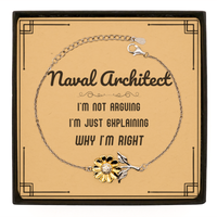 Load image into Gallery viewer, Naval Architect Sunflower Bracelet - I&#39;m Just Explaining Why I&#39;m RIGHT | Graduation Gift
