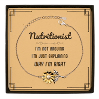 Load image into Gallery viewer, Nutritionist Sunflower Bracelet - I&#39;m Not Arguing, I&#39;m Just Explaining | Graduation Gift
