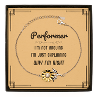 Load image into Gallery viewer, Performer Sunflower Bracelet - I&#39;m Not Arguing, I&#39;m Just Explaining | Graduation Gift
