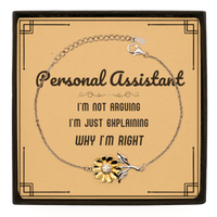 Load image into Gallery viewer, Personal Assistant Sunflower Bracelet - I&#39;m Not Arguing, I&#39;m Just Explaining | Graduation Gift
