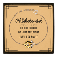 Load image into Gallery viewer, Phlebotomist Sunflower Bracelet - I&#39;m Not Arguing, I&#39;m Just Explaining | Graduation &amp; Birthday Gift

