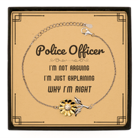 Load image into Gallery viewer, Police Officer Sunflower Bracelet - I&#39;m Not Arguing, I&#39;m Just Explaining | Graduation Gift
