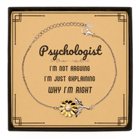 Load image into Gallery viewer, Psychologist Sunflower Bracelet - I&#39;m Not Arguing, I&#39;m Just Explaining | Graduation Gift
