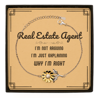 Load image into Gallery viewer, Real Estate Agent Sunflower Bracelet - I'm Not Arguing Quote | Perfect Gift
