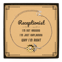 Load image into Gallery viewer, Receptionist Sunflower Bracelet - I&#39;m Not Arguing, I&#39;m Just Explaining | Appreciation Gift
