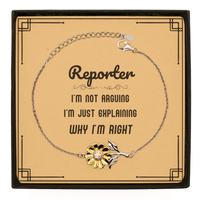 Load image into Gallery viewer, Reporter Sunflower Bracelet - I&#39;m Not Arguing, I&#39;m Just Explaining Why I&#39;m RIGHT | Graduation Gift

