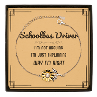 Load image into Gallery viewer, Schoolbus Driver Sunflower Bracelet - I&#39;m Not Arguing Design | Perfect Gift for Any Occasion
