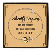 Load image into Gallery viewer, Sheriff Deputy Sunflower Bracelet - I&#39;m Not Arguing Design | Graduation Gift
