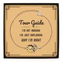 Load image into Gallery viewer, Tour Guide Sunflower Bracelet - I&#39;m Not Arguing, Just Explaining | Graduation Gift
