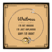 Load image into Gallery viewer, Waitress Sunflower Bracelet - I&#39;m Not Arguing, I&#39;m Just Explaining | Perfect Gift
