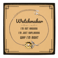 Load image into Gallery viewer, Watchmaker Sunflower Bracelet - I&#39;m Not Arguing, Just Explaining | Graduation Gift
