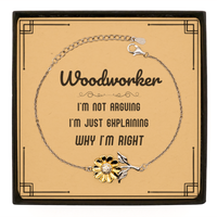 Load image into Gallery viewer, Woodworker Sunflower Bracelet - I&#39;m Not Arguing, I&#39;m Just Explaining | Graduation Gift
