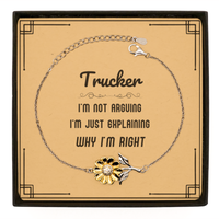 Load image into Gallery viewer, Trucker Sunflower Bracelet - I&#39;m Not Arguing, I&#39;m Just Explaining | Perfect Gift
