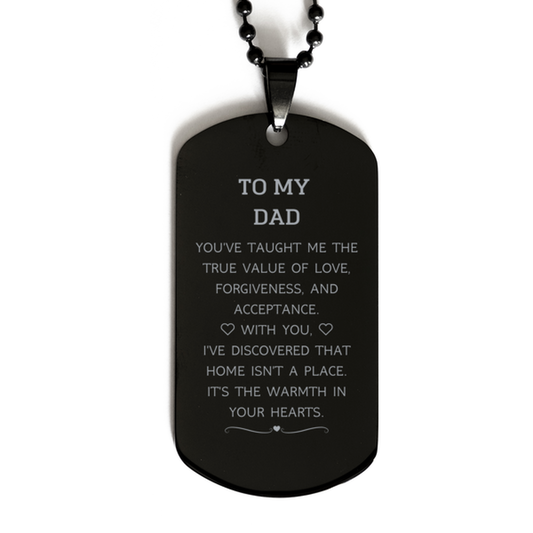 Dad Dog Tag Necklace - You've Taught Me the True Value of Love | Birthday Gift
