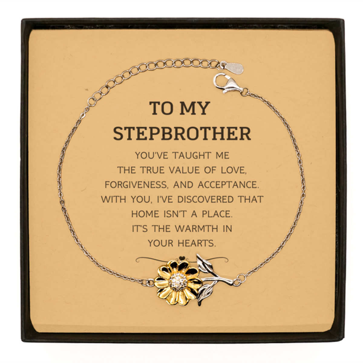 Stepbrother Sunflower Bracelet - You've Taught Me Love | Birthday Gift