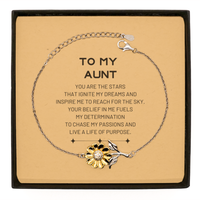 Load image into Gallery viewer, Aunt Sunflower Bracelet - You are the stars that ignite my dreams | Meaningful Gift
