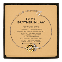 Load image into Gallery viewer, Brother In Law Sunflower Bracelet - You are the stars that ignite my dreams | Birthday Gift
