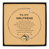 Load image into Gallery viewer, Girlfriend Sunflower Bracelet - You are the stars that ignite my dreams | Birthday Gift
