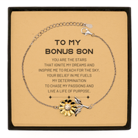 Load image into Gallery viewer, Bonus Son Sunflower Bracelet - You are the stars that ignite my dreams | Meaningful Gift
