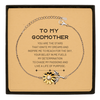Load image into Gallery viewer, Godmother Sunflower Bracelet - You are the Stars Design | Birthday Gift
