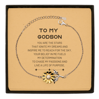 Load image into Gallery viewer, Godson Sunflower Bracelet - You are the stars that ignite my dreams | Birthday Gift
