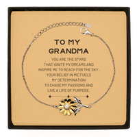 Load image into Gallery viewer, Grandma Sunflower Bracelet - You are the stars that ignite my dreams | Birthday Gift
