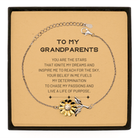 Load image into Gallery viewer, Grandparents Sunflower Bracelet - You are the stars that ignite my dreams | Birthday Gift

