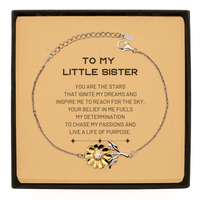 Load image into Gallery viewer, Little Sister Sunflower Bracelet - You are the stars that ignite my dreams | Birthday Gift
