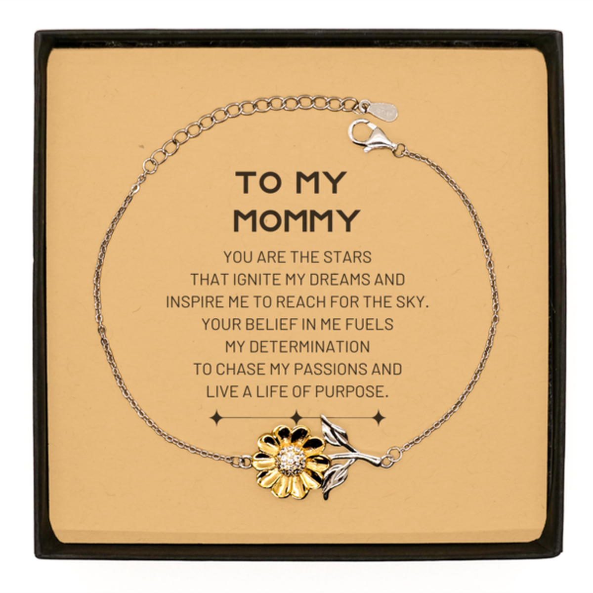 Mommy Sunflower Bracelet - You are the stars that ignite my dreams | Birthday Gift