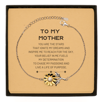 Load image into Gallery viewer, Mom Sunflower Bracelet - You are the stars that ignite my dreams | Birthday Gift
