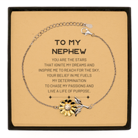 Load image into Gallery viewer, Nephew Sunflower Bracelet - You are the stars that ignite my dreams | Birthday Gift
