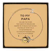 Load image into Gallery viewer, Papa Sunflower Bracelet - You are the stars that ignite my dreams | Birthday Gift
