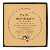 Load image into Gallery viewer, Son In Law Sunflower Bracelet - You are the stars that ignite my dreams | Birthday Gift
